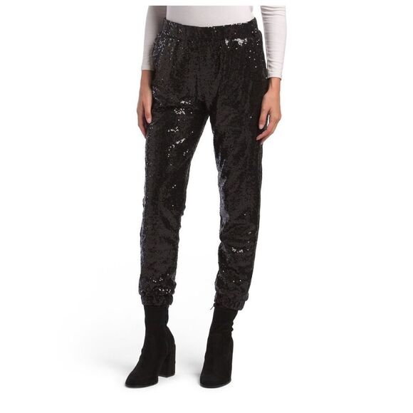 7 For All Mankind Sequined Jogger Pants NWT M - Picture 1 of 11